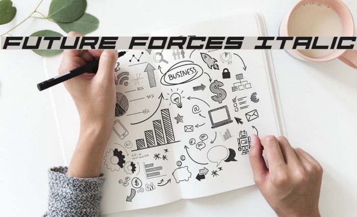 Future Forces Italic Font examples