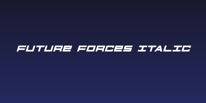 Future Forces Italic Social Header