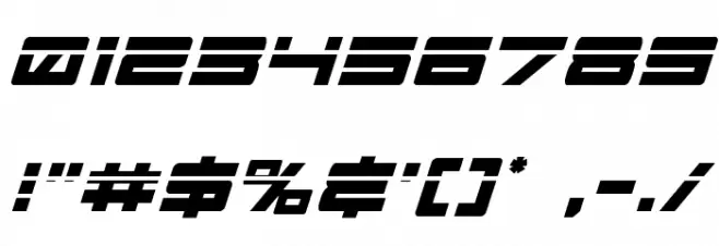 Future Forces Laser Italic Font OTHER CHARS