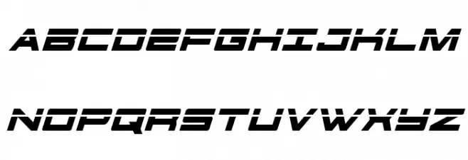 Future Forces Laser Italic Caratteri MAIUSCOLE