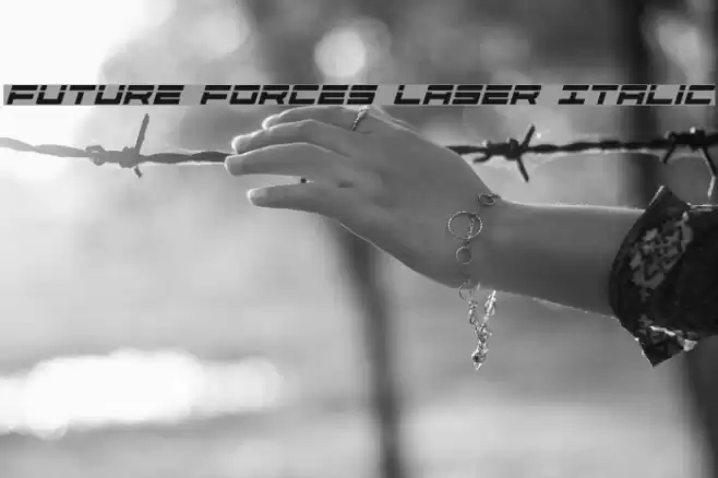 Future Forces Laser Italic Font examples