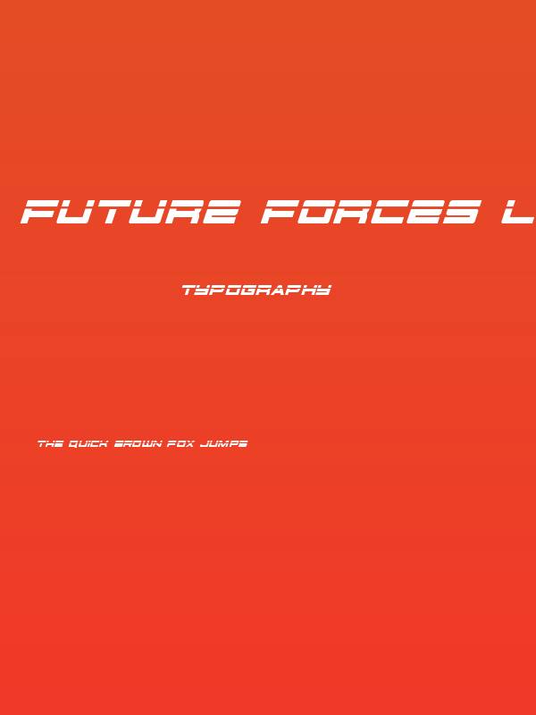 Future Forces Laser Italic Poster