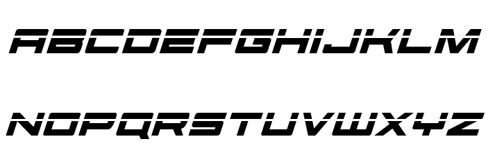 Future Forces Laser Italic Font LOWERCASE