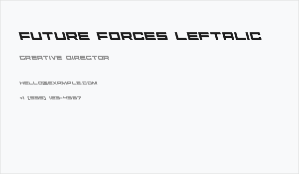 Future Forces Leftalic Business Card