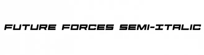 Future Forces Semi-Italic  नि: शुल्क फ़ॉन्ट्स डाउनलोड