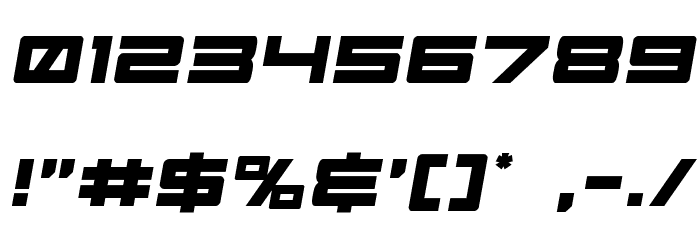 Future Forces Semi-Italic Font OTHER CHARS