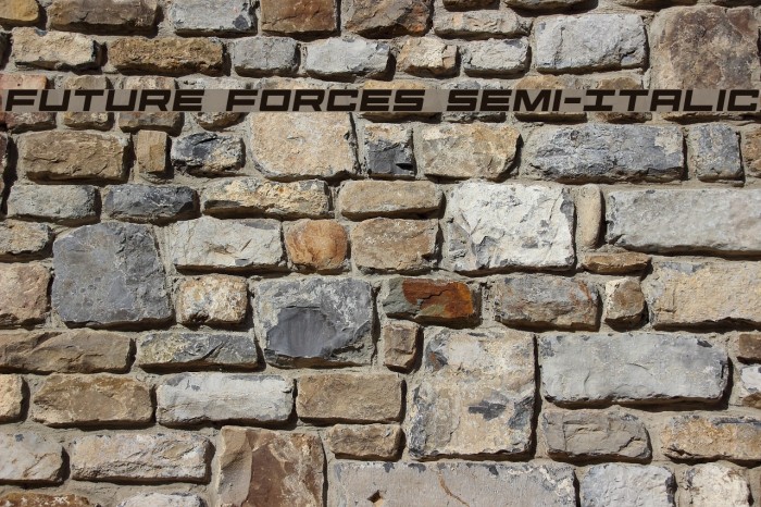 Future Forces Semi-Italic Font examples