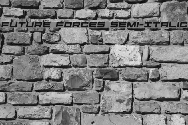 Future Forces Semi-Italic  examples