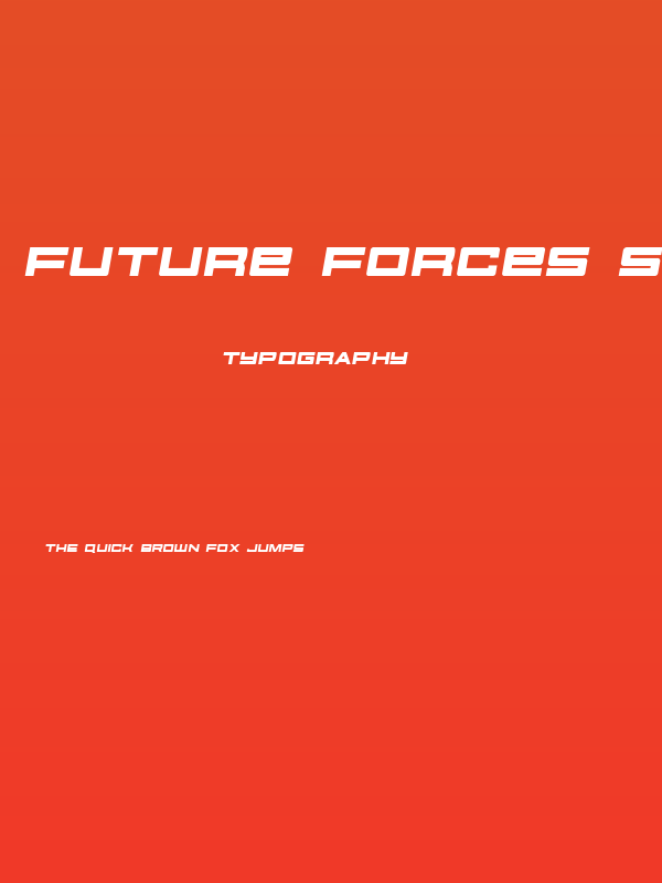 Future Forces Semi-Italic Poster