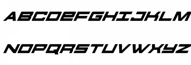 Future Forces Super-Italic फ़ॉन्ट अपरकेस