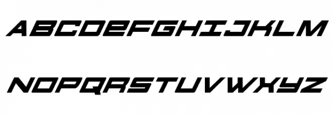 Future Forces Super-Italic フォント 大文字