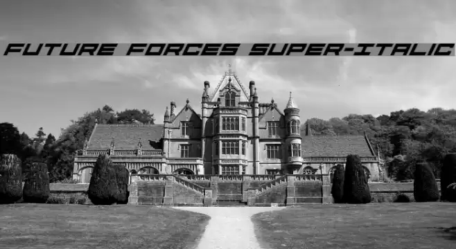 Future Forces Super-Italic Font examples