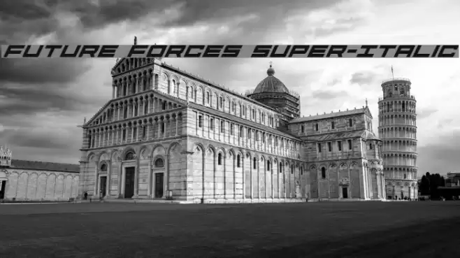 Future Forces Super-Italic Font examples