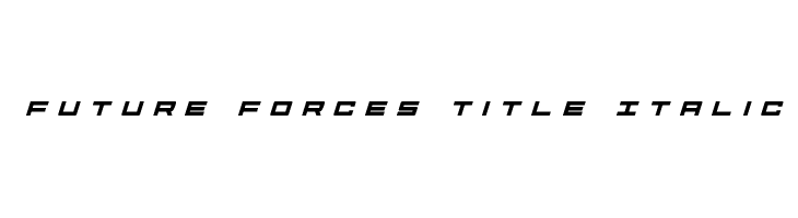 Future Forces Title Italic  免费字体下载