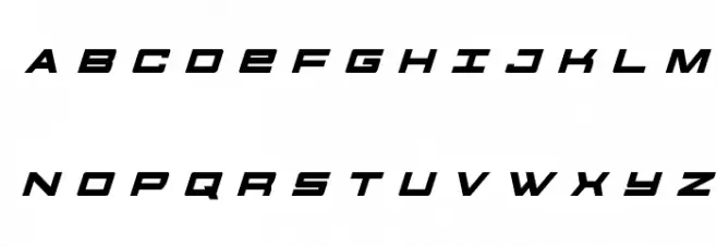 Future Forces Title Italic 字体 大写