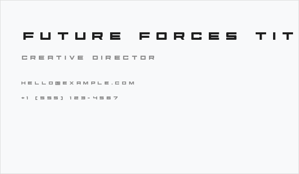 Future Forces Title Business Card