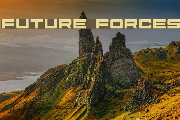 Future Forces Font examples