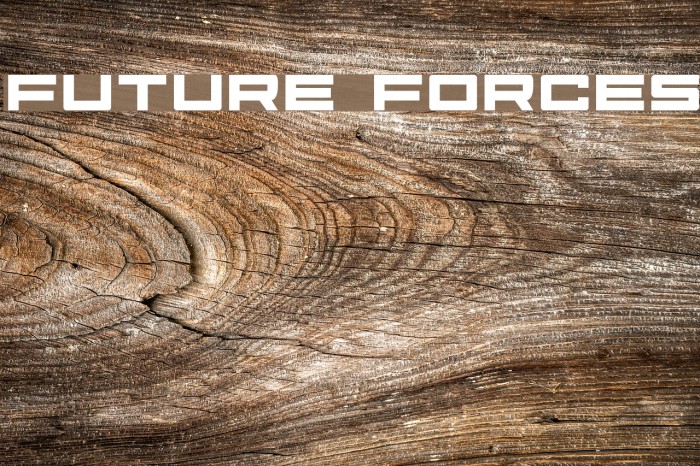 Future Forces Font examples