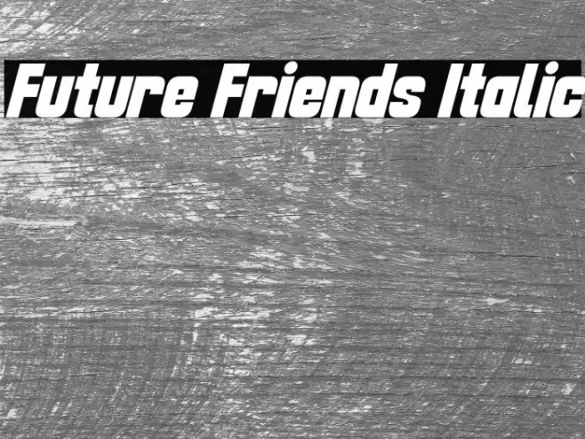 Future Friends Italic Font examples