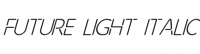 Future Light Italic  font caratteri gratis