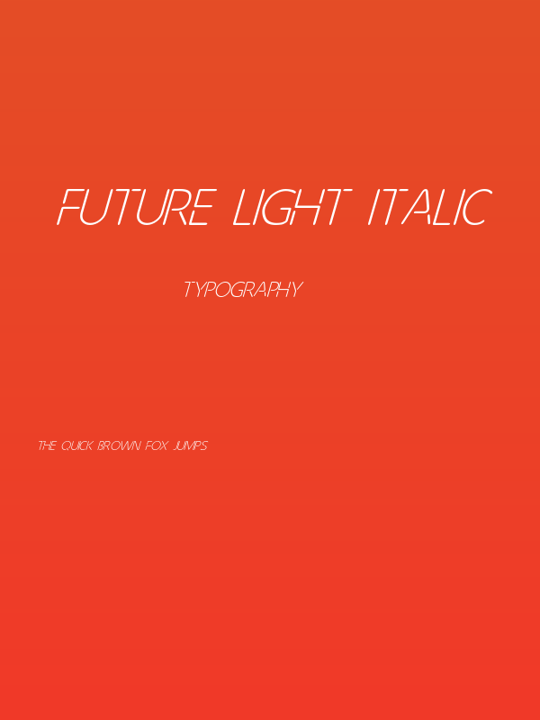 Future Light Italic Poster