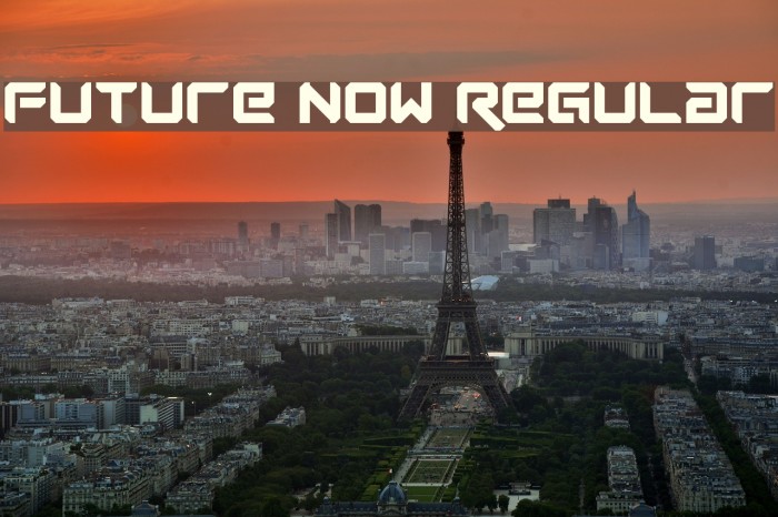 Future Now Regular Font examples