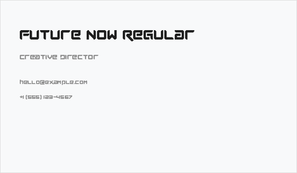 Future Now Regular Business Card