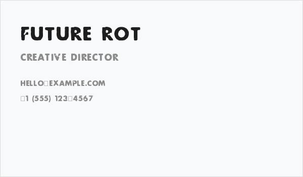 Future Rot Business Card