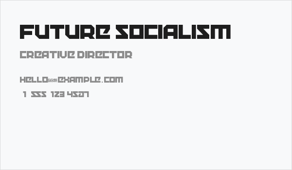 Future Socialism Business Card