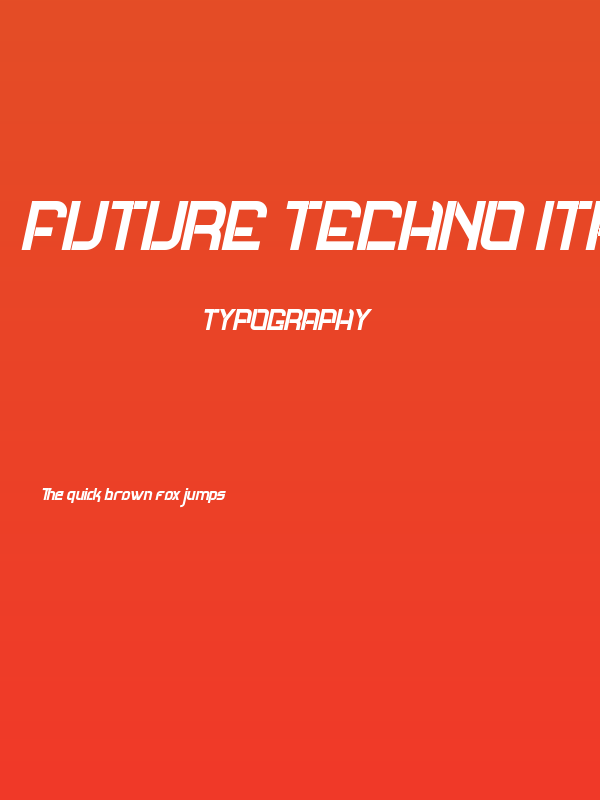 Future Techno Italic Poster
