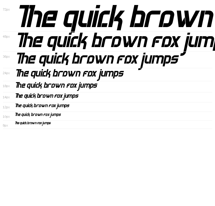 Future Techno Italic Waterfall