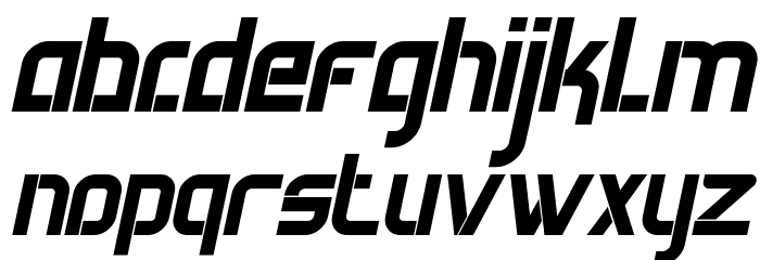 Future Techno Italic Font LOWERCASE