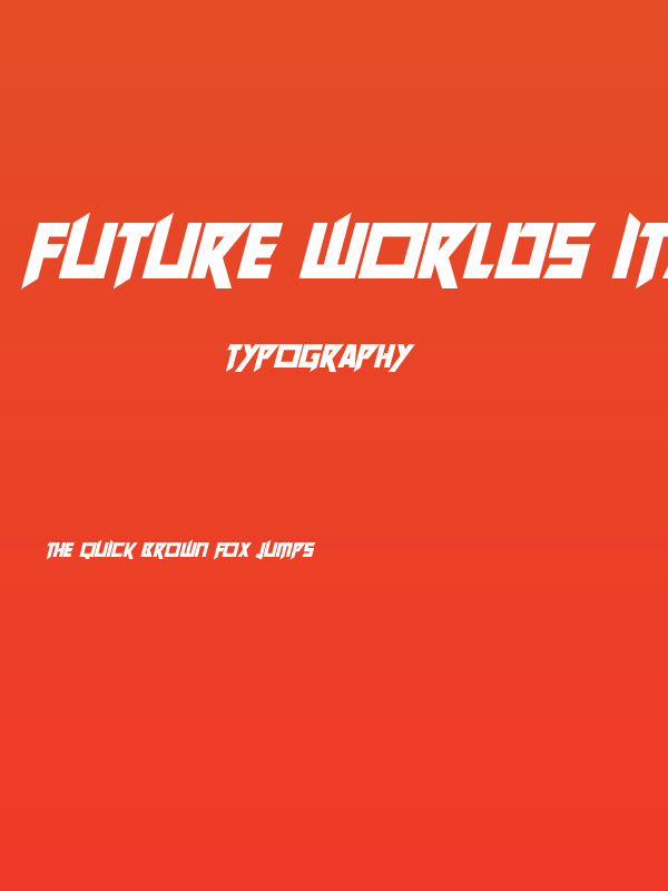 Future Worlds Italic Poster