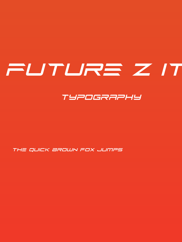 Future Z Italic Poster