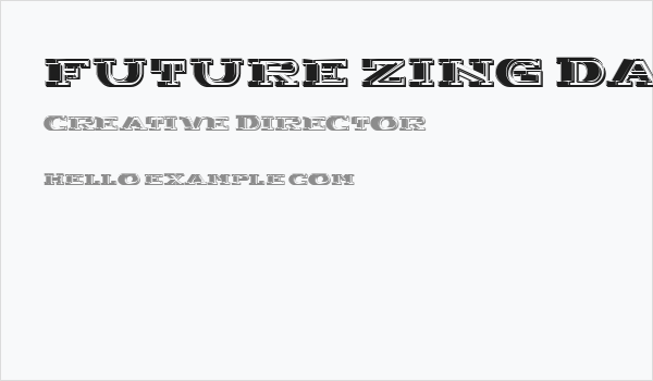 Future Zing Dark Regular Business Card