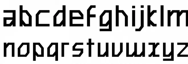 Future n0t Found Regular Font Litere mici