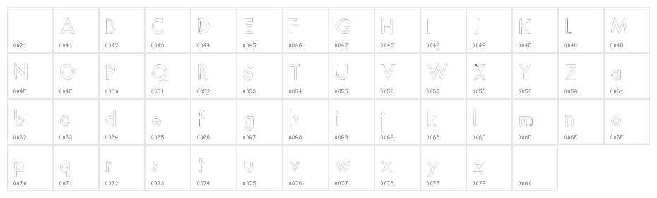 FutureLines Character Map