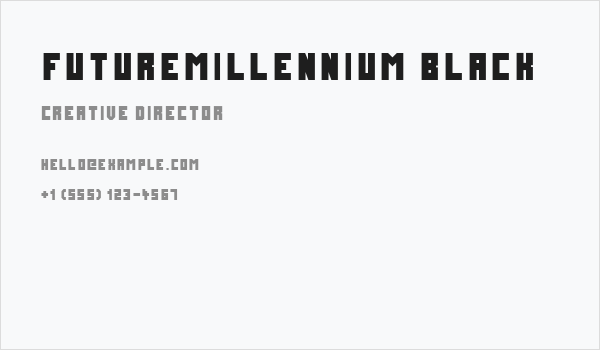 FutureMillennium Black Business Card