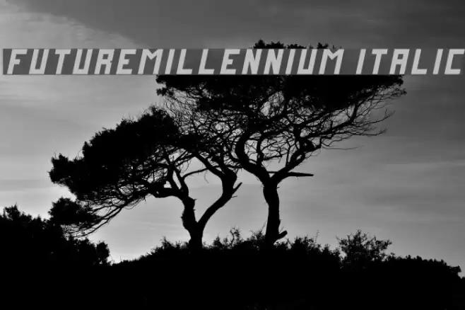 FutureMillennium Italic Fuentes examples