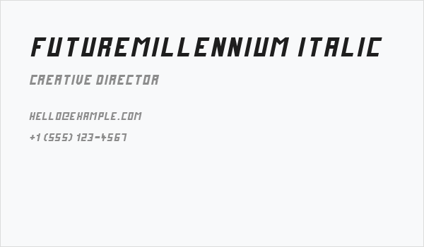 FutureMillennium Italic Business Card