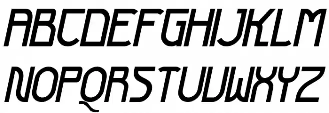 Futurex Arthur Bold Italic Schriftart Groß