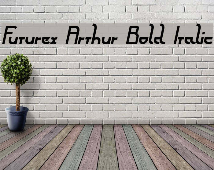 Futurex Arthur Bold Italic Font examples
