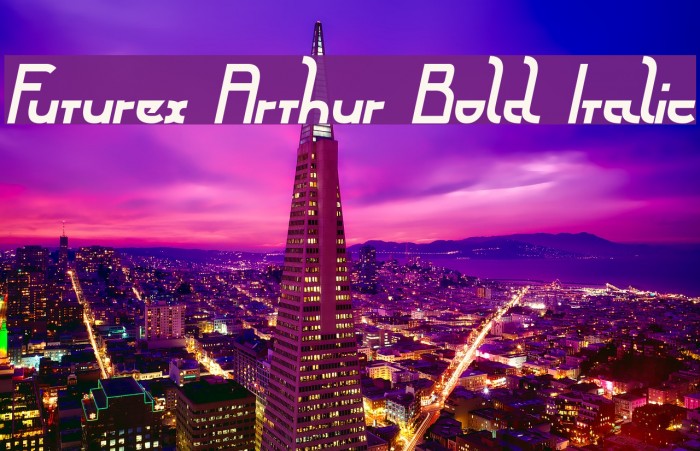 Futurex Arthur Bold Italic Font examples