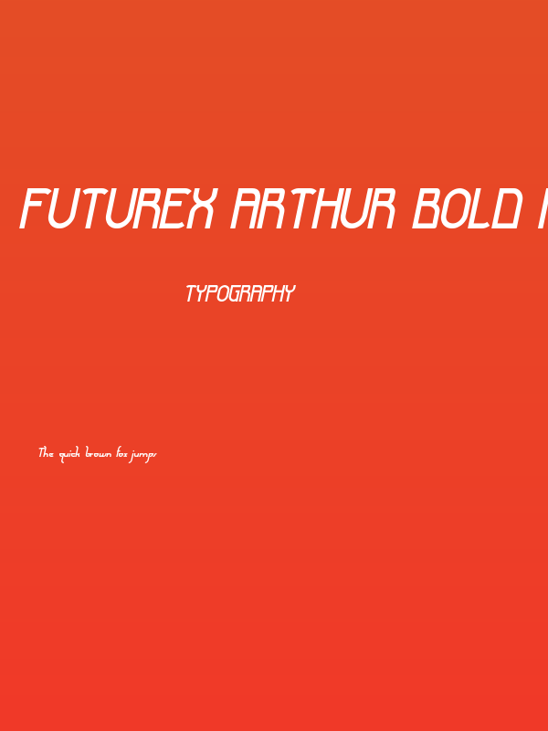 Futurex Arthur Bold Italic Poster
