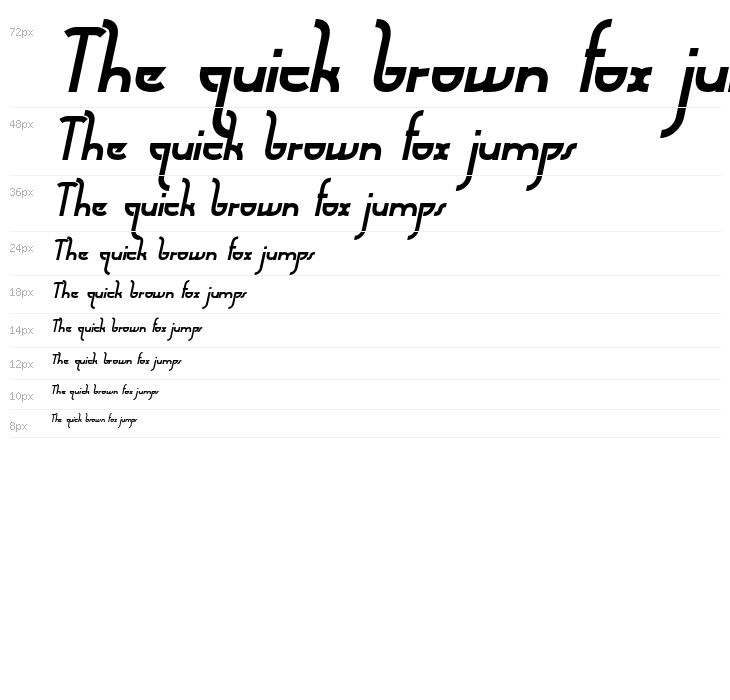 Futurex Arthur Bold Italic Waterfall