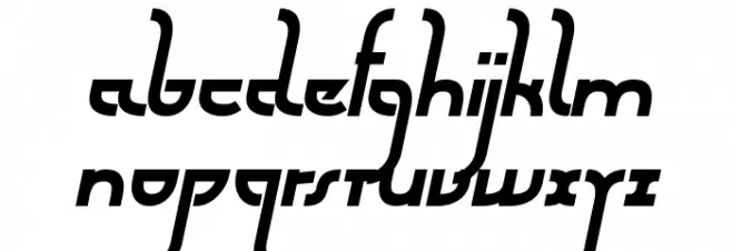 Futurex Arthur Bold Italic Caratteri MINUSCOLO