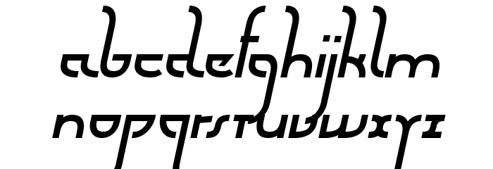 Futurex Arthur Italic Font LOWERCASE