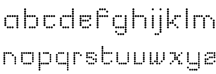 Futurex Bitmax Schriftart Kleinbuchstaben