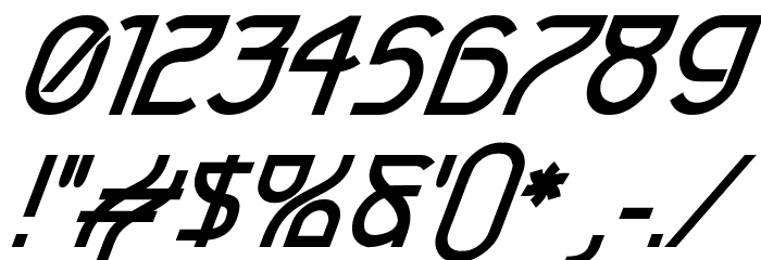 Futurex BoldOblique Font OTHER CHARS