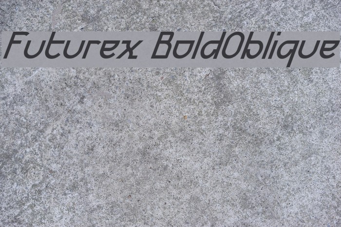 Futurex BoldOblique Font examples